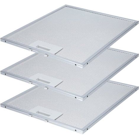 Lot de 3 filtres à graisse métalliques pour hottes de cuisine - Acier inoxydable - Compatible lave-vaisselle - P (1/5)