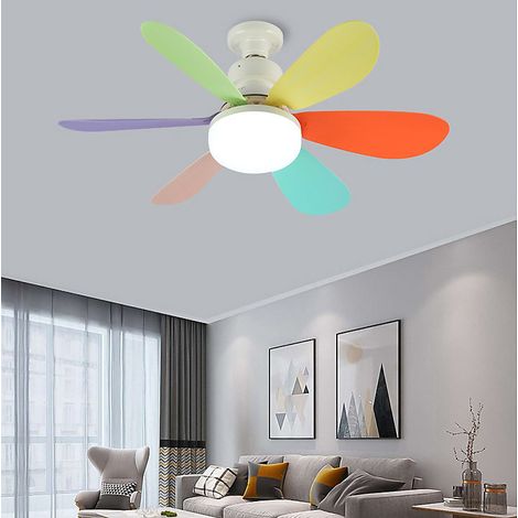 Ventilateur de plafond domestique à économie d&aposénergie avec télécommande intégrée, intensité variable en continu,40W,52cm,couleur (1/5)