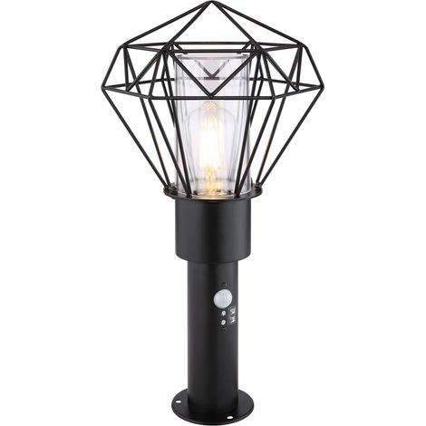 Globo Horace Borne lumineuse d'extérieur PIR noire IP44 1x E27