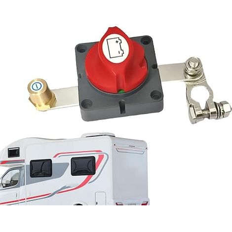 Hauptschalter und Batterieschutzschalter, Ersatztrennschalter, Batterieschutzschalter, Batteriesparer für Auto, Motorrad, Boot, Wohnwagen, Yacht, Bus, LKW, Quad, SUV und (1/5)