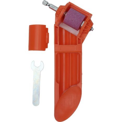 Ortviai Aiguiseur de mèches portable pour perceuses – meule en corindon brun 2,0–12,5 mm, orange (1/5)