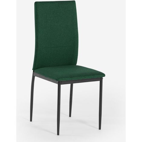 Stuhl aus Stoff für Wohnzimmer Küche oder Restaurant im modernen Stil Gala - Dunkel Grün