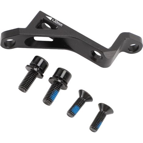 Adaptateur de frein à disque Flat Mount vers Post Mount en alliage d'aluminium noir 74 mm vers 34 mm pour disques de 160 et 180 mm (1/5)
