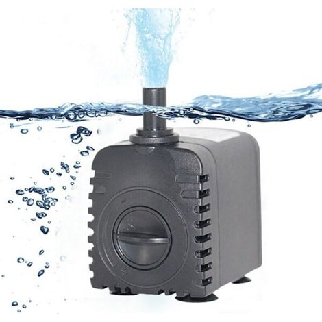 Pompe submersible de 600 litres/heure et de 8 watts, adaptée aux aquariums, fontaines de table, bassins, jardins aquatiques et systèmes hydroponiques, avec 2 buses, AC 220-240 volts. (1/5)