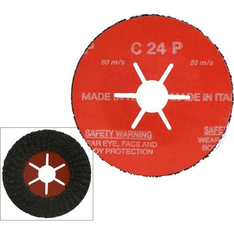 5PZ DISCO ABRASIVO LAMELLARE SEMIFLEX Ø mm. 115x22 grana 36