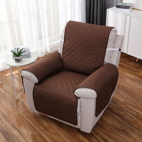 Housse de canapé imperméable pour fauteuil relax 1 place – Tissu absorbant et respirant – Protection contre taches et usure – marron 55×200
