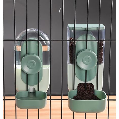 Distributeur automatique suspendu d'eau et de nourriture, adapté aux chats, lapins, chinchillas, cochons d'Inde, hérissons et furets.