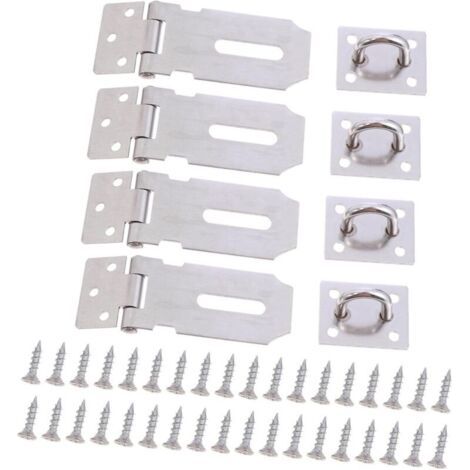4 pièces Lot de Loquets Acier Inoxydable Renforcé Verrouillage Sécurisé pour Portes Portails et Coffres Résistant Chaleur et Aux Rayures Installation Facile pour Maison et Bureau (1/4)