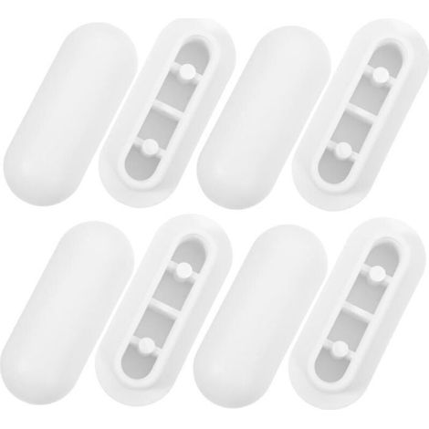 Lot de 8 Tampon Universel pour Siège de Toilette Universel Chocs Kit de Tampon Abattant WC Plastique Toilette Pare-chocs Remplac (1/4)