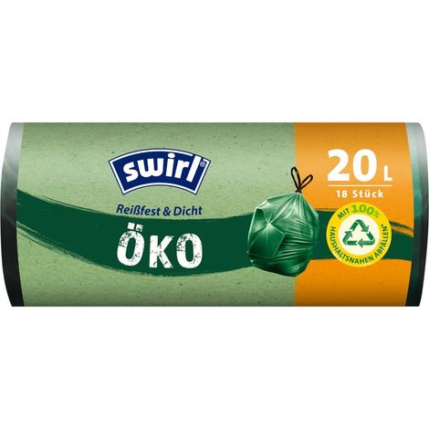 Swirl Öko Müllbeutel mit Tragegriff 20 L 18 Stück Müllbeutel (1/2)