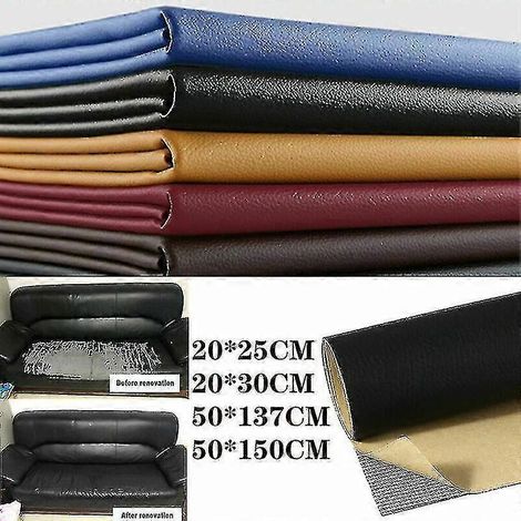 Patch de réparation autocollant en cuir pour canapé, fauteuil, siège auto, chaise – autocollant de rénovation (1/5)