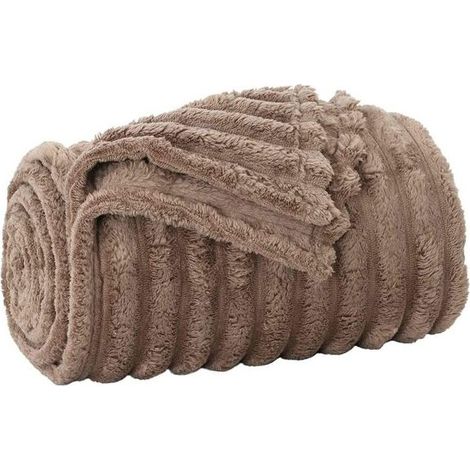 Couverture - Laine - Pour Canape Lit Salon Chambre - 150 x 130 cm - 1 Piece (1/5)