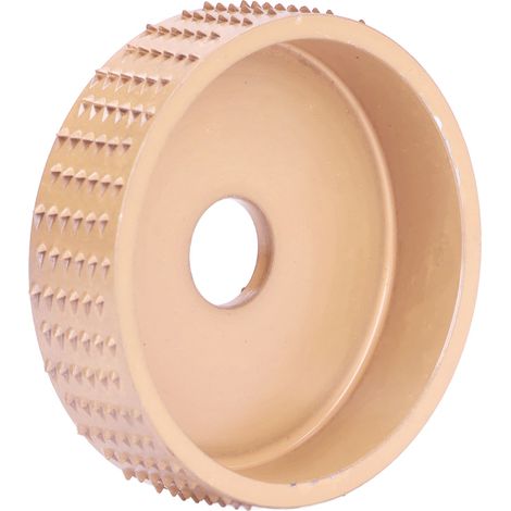 Disque à sculpter le bois, tête de meulage en carbure de tungstène, accessoire pour meuleuse d'angle de travail du bois, 75 mm, or. (1/5)