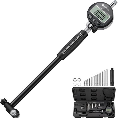 50-160mm Digital Bore Gauge with 12 Replaceable Heads, Digital Internal Dial Indicator, 0.01mm Accuracy, 150mm Deep Cylinder Measurement, Metrology Tool for Automotive Workshop (1/5)