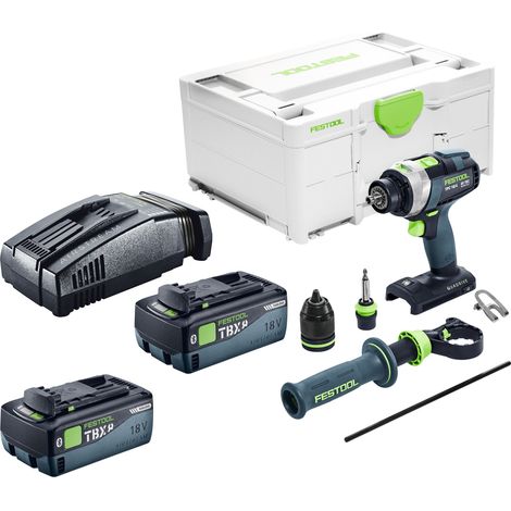 Festool TPC 18/4 I-Basic Perceuse-visseuse à percussion sans fil 18 V 75 Nm + 2x batterie 8,0 Ah + chargeur rapide + Systainer