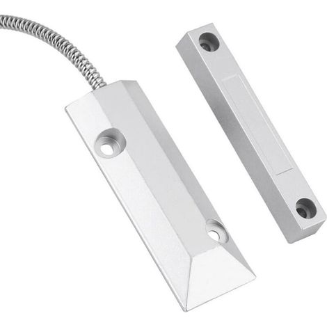 Détecteur de Capteur de Contact Magnétique Alarme pour Porte Fenêtre en Métal Detecteur D'ouverture de Porte Système (1/5)