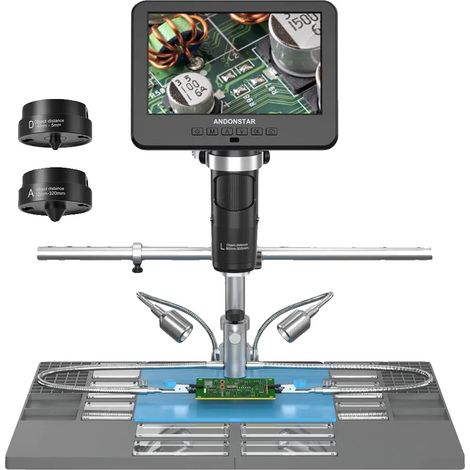 Microscopio digital, imágenes UHD, aumento de 2000X, AD246SM-Plus (7 pulgadas), 2000X (1/2)