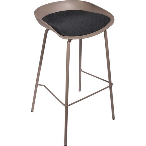 Tabouret de bar design industriel avec coussin rembourré HELLA (1/5)
