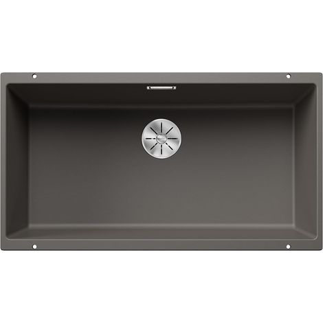 BLANCO Subline 800-U, lavello in granito grigio vulcanico, tipo di montaggio: sottostruttura, per sottolavelli da 80 cm di larghezza, una scollatura e una sola volta, 83 x 46 x 23,2 cm (1/5)