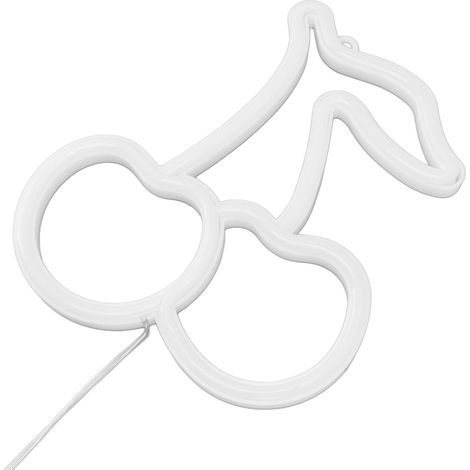 Lumière Néon LED USB pour Décoration Murale, Enseigne Fruit Rouge en Forme de Cerise, Éclairage de Fête Mariage (1/5)
