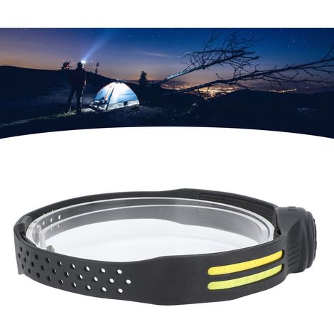 Lampada frontale a LED COB con 6 modalità di illuminazione, rotazione a 360 gradi, sensore di movimento impermeabile, per corsa e ciclismo all'aperto, DUBUNS (1/5)