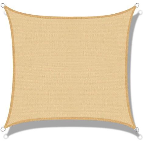 Ineasicer Sonnensegel (HDPE) Rechteckig 3 x 4m Sand UV-Schutz für Terrasse Camping Outdoor Garten (1/5)