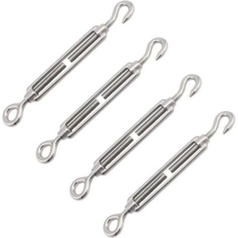 Tendeur De Cable, Ridoir M4, Tendeur Cable Inox, 4 PcsTendeur Cable Acier, Cable Tendeur, Tendeur Cable, Tendeur Inox, Tendeur Acier, Tendeur Vis, élingue Inox, Cable Avec Tendeur, Tendeur Fil