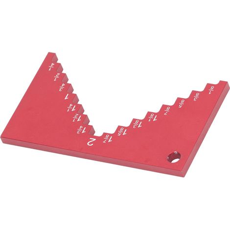 Jauge de profondeur étagée en alliage d'aluminium anodisé rouge pour scies circulaires et rabots d'établi, jauge de profondeur pour défonceuse (1/5)