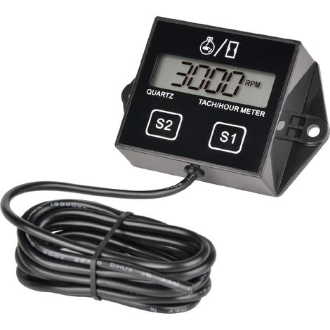 Compteur horaire, heures et régime du moteur numérique avec rappel d'entretien batterie remplaçable pour tondeuse à gazon Générateur Tronçonneuse VTT Moteur (1/5)
