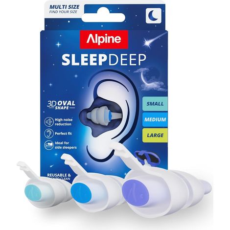 SleepDeep Bouchons d'Oreilles Dormeurs Côté 27dB Pack (1/5)