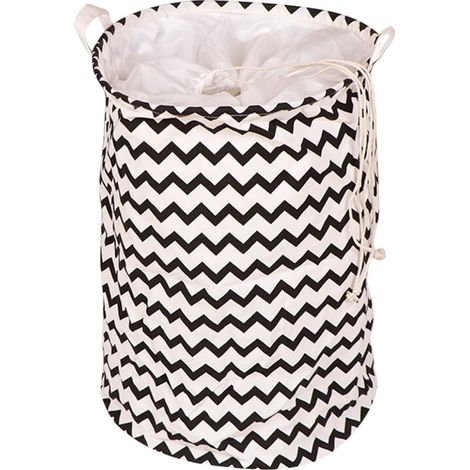 Panier à Linge en Coton et Lin Design Simple et Pratique Léger et Spacieux Double Poignée Pliable pour Vêtements Bébé et Linge Sale (1/5)