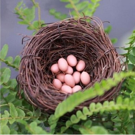fait main vigne oiseau nid maison maison nature artisanat sill vacances décoration 18cm (1/5)
