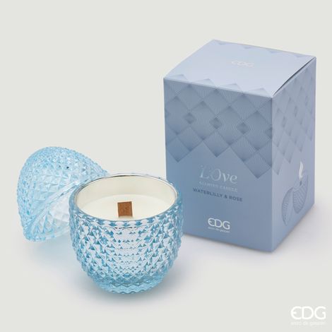 EDG Enzo De Gasperi Candela L'Ove a Forma di Uovo H 12 Cm D 8 Cm Waterlilly & Rose (1/4)