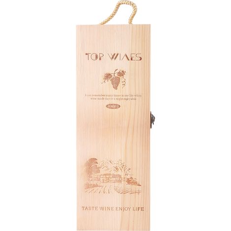 Coffret en bois personnalisé pour ranger les bouteilles de vin et de champagne, cadeau d'anniversaire ou de mariage (1/5)