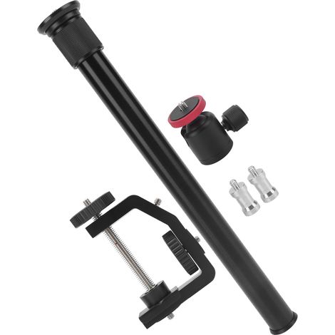 Support de table réglable en forme de C avec support en alliage et rotule pour éclairage d'appoint (vis 1/4 po). (1/5)