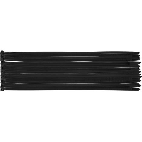 Colliers de serrage extrêmes 7,6 × 300 mm, noirs, 50 pièces. (1/5)