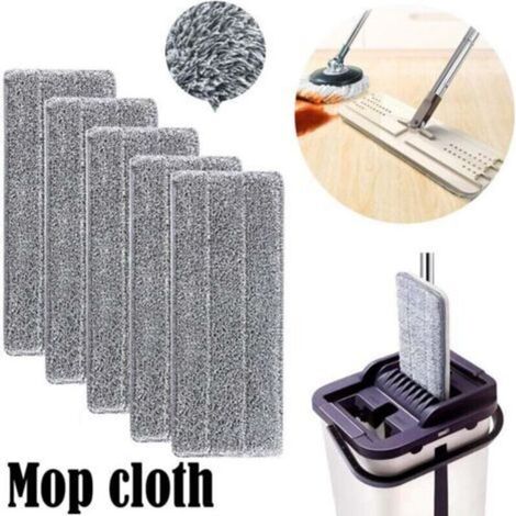 5 pièces Serpillères en Microfibre pour Balai Lave-Sol Housse de Nettoyage de Rechange Vadrouille La Tête de Ménage de Vadrouille pour Balai Plat Nettoyage en Microfibre/Lingettes de Nettoyage 33x12mm