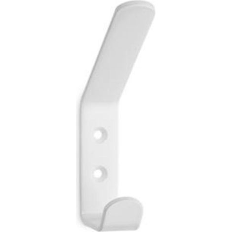 INOFIX colgador ac. doble blanco 3056 bolsa 1 , Colgador de acero doble 3056 2. - Color blanco. - Medidas 116x20x66mm. - Fijación con tornillos ( incluidos )