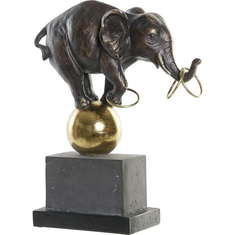 Figura Resina Metal 31X13X41 Elefante Negro FD181242 (1/3)