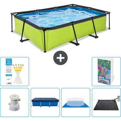 Exit Pool Rechteckig - 300x200x65 cm - 7-teilig S214