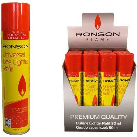 12 x BOMBOLETTA RICARICA GAS RONSON 90 ML