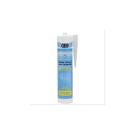 Silicone Gebsicone W pour appareils sanitaires 12 cartouches de 310ml blanc GEB