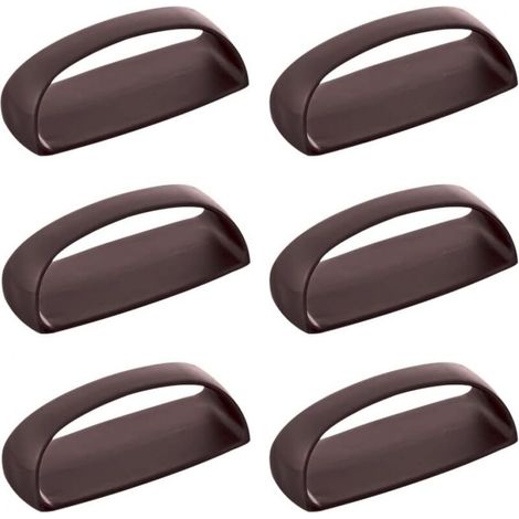 6er-Pack selbstklebende Griffe für Schubladen, Schiebetüren, Glasfenster, Schränke, ohne Bohren, 6 Stück/Set (Kaffee) (1/5)
