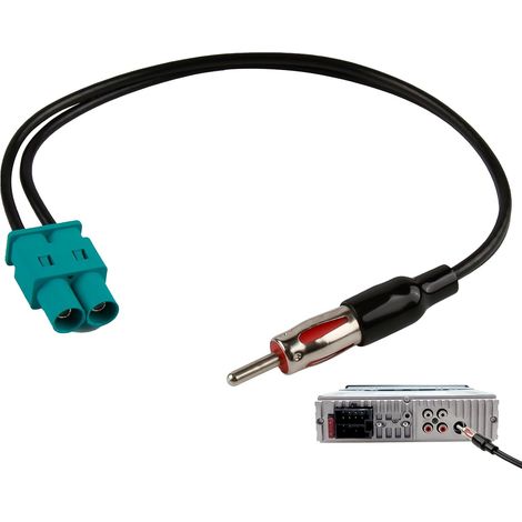Adaptateur d'antenne Autoradio Voiture Dual pour Double Prise Fakra DIN amplificateur de Signal d'antenne Câble répartiteur pour Passat Golf MK5/MK6 Modèles Voitures (1/5)
