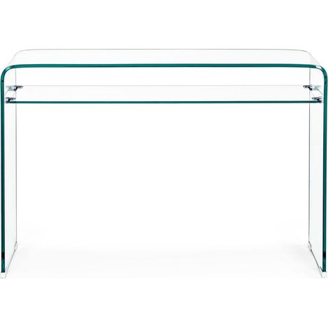 Console d'entrée design en verre à double plateau L110 - IDORA (1/5)