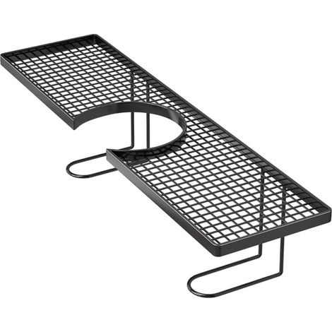 Étagère de rangement multifonction universelle pour salle de bain, évier de salle de bain, robinet mural non perforant (noir) (1/5)