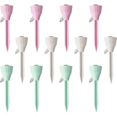 12 Stück Tropfbewässerung, automatische Tropfflasche Pflanzen Einstellbare Bewässerung Pflanzenbewässerungsspikes mit Ventilen für Pflanzen Garten Home STOL (1/4)