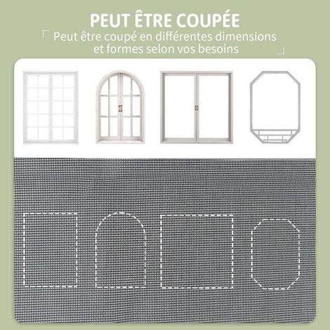 Moustiquaire fenêtre chat – Sans perçage, découpable – 1 pièce – Protection solide – Ajustable (1/4)