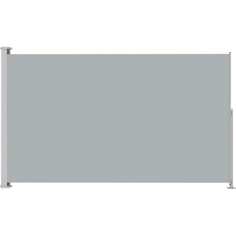 Auvent paravent store brise-vue latéral rétractable de patio jardin terrasse balcon protection visuelle écran 220 x 300 cm gris