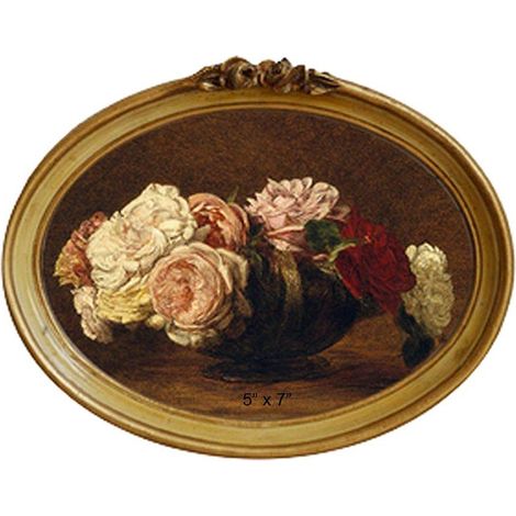 Cadre photo ovale vintage style antique de 13 x 18 cm avec peinture décorative, à poser sur une table ou à accrocher au mur, décoration d’intérieur ou pour galerie photo, bronze doré (1/5)